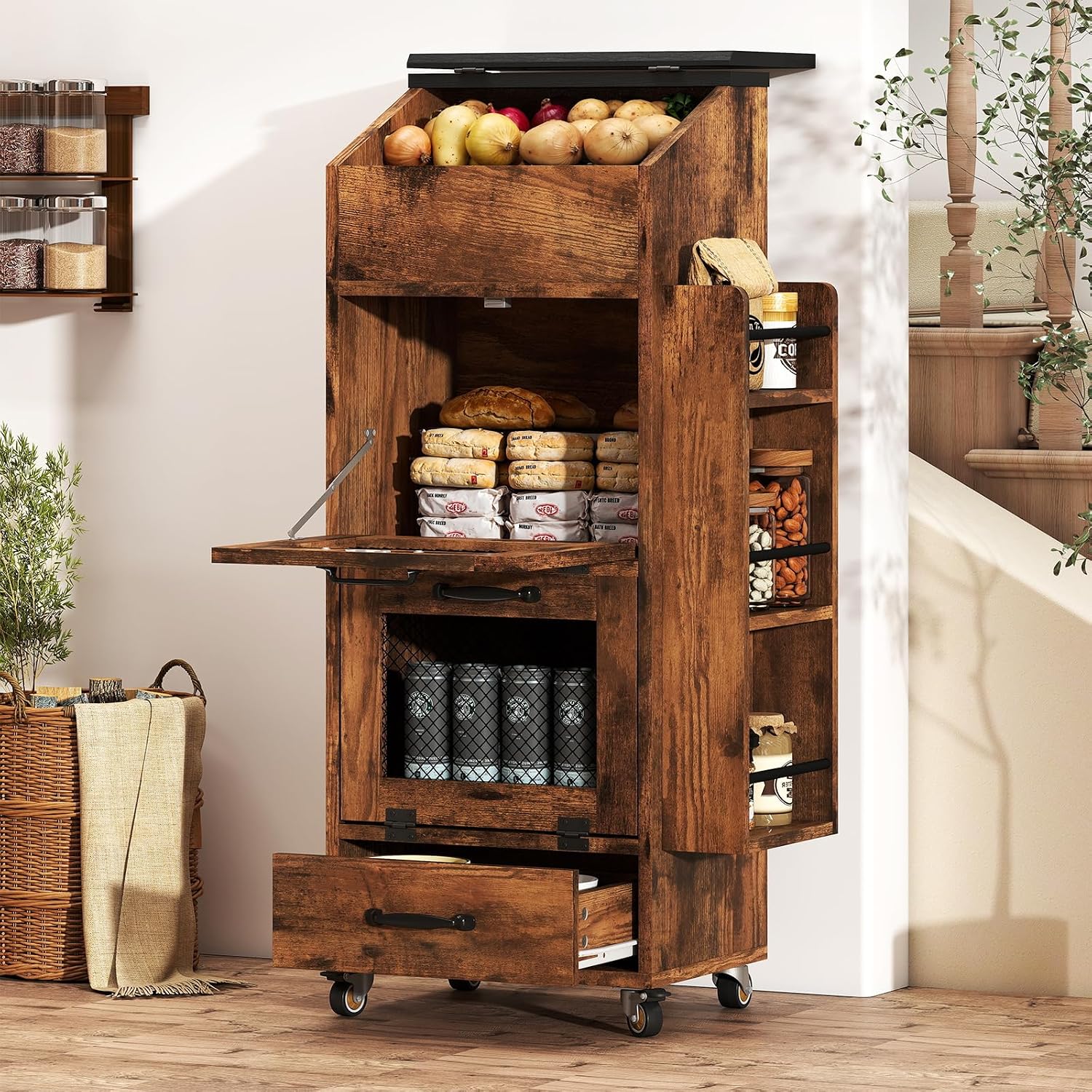 Food Storage On Wheels - Pojemnik na ziemniaki i cebulę na