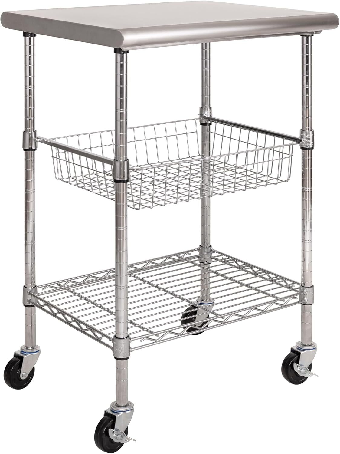 Food Storage On Wheels - Stalowy wózek roboczy do przygotowywania żywności,