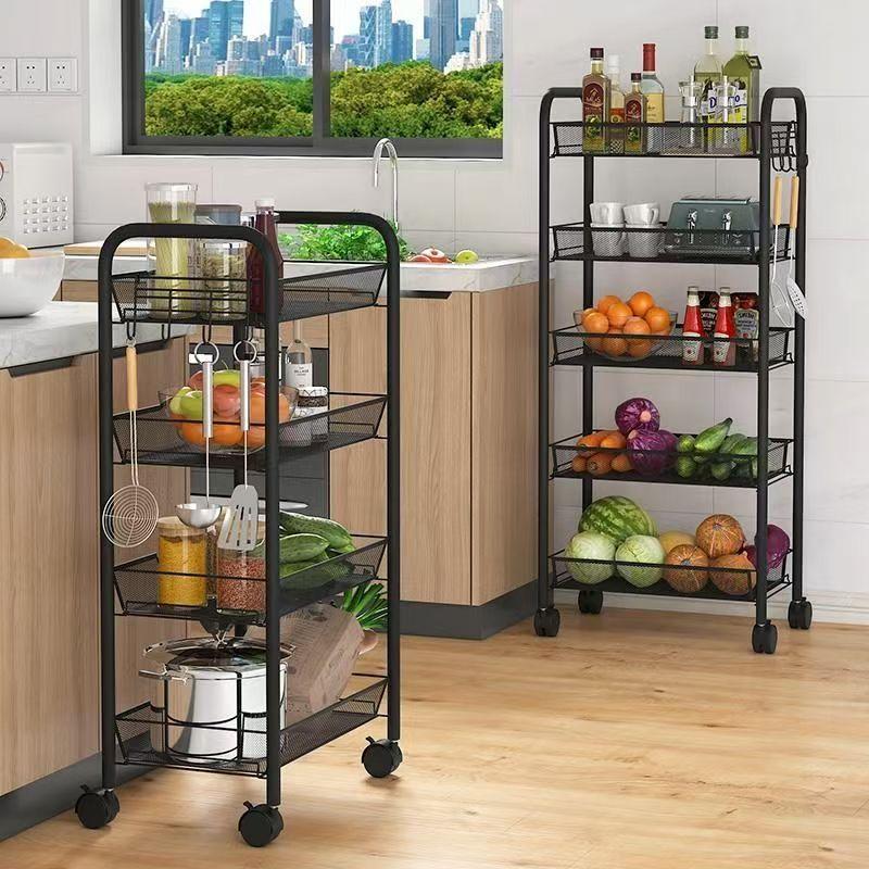 Food Storage On Wheels - 3/4/5-poziomowy wąski wózek na kółkach z
