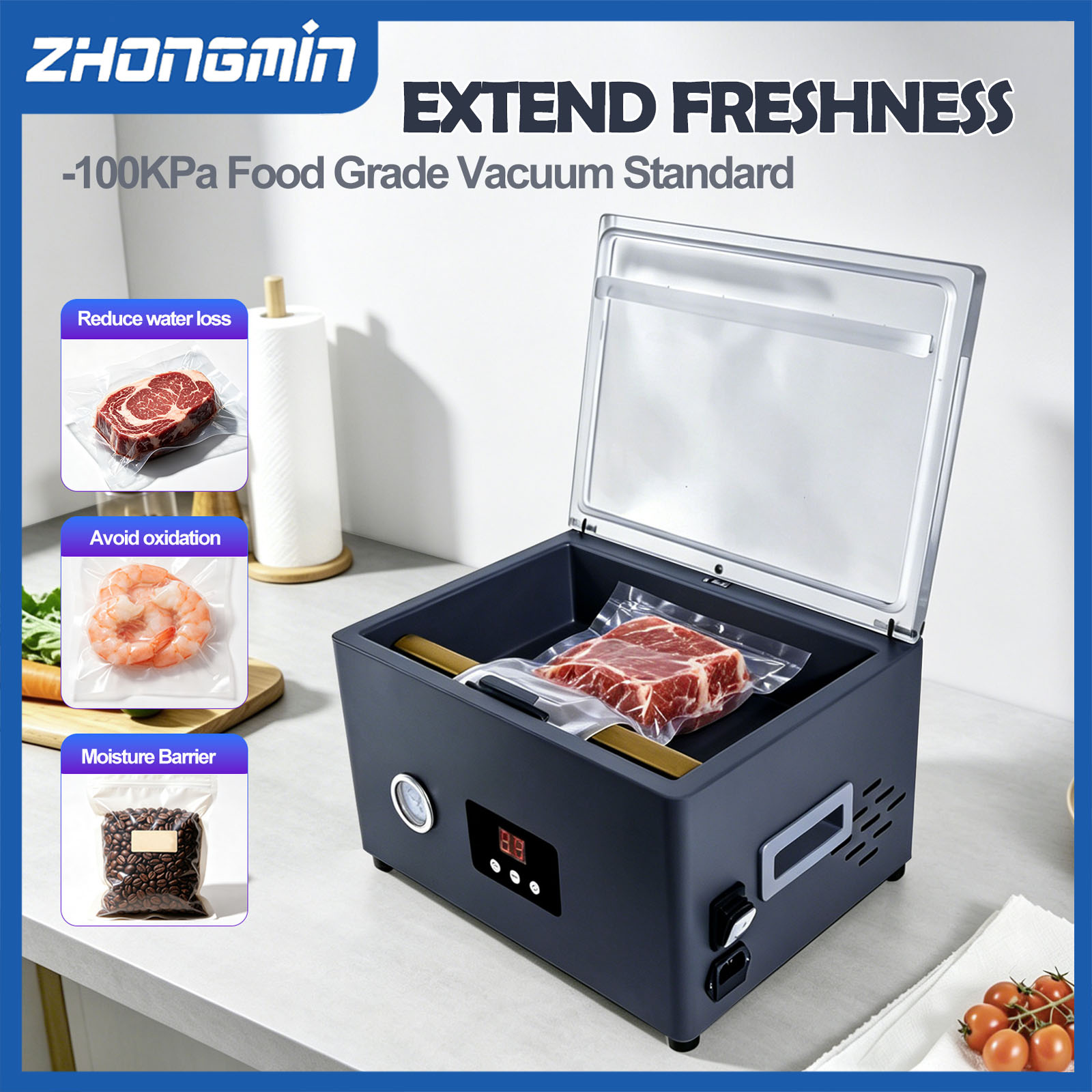 Food Storage Vacuum - ZM-CVS300 – elektryczna, automatyczna maszyna do