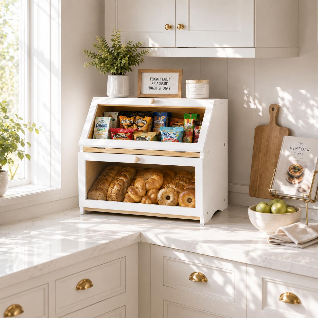 HOMEKOKO Dwupoziomowy pojemnik – Food Storage Utensils recenzja i cena