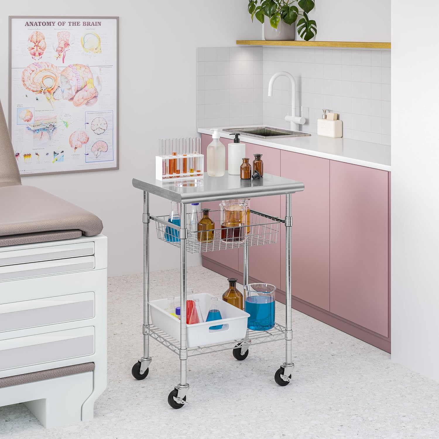 Stalowy wózek roboczy do przyg – Food Storage On Wheels recenzja i cena