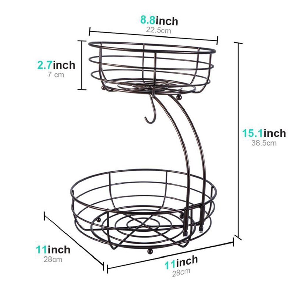 LMETJMA 2-poziomowy koszyk na  – Food Storage Rack For Kitchen recenzja i cena