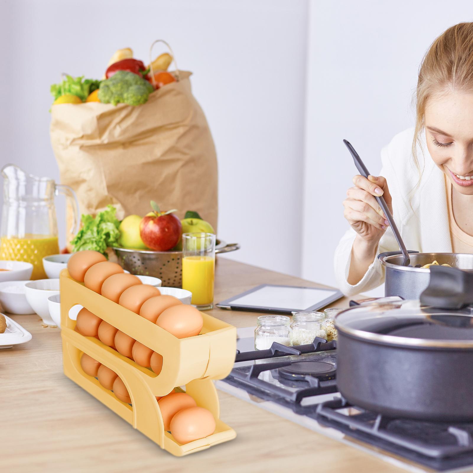 Automatyczny podajnik do jajek – Food Storage Rack For Kitchen recenzja i cena