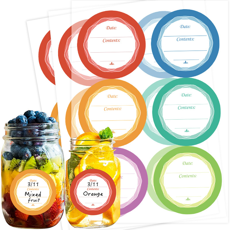 6 szt. 4CM Wodoodporne, Zdejmo – Food Storage Jar Labels recenzja i cena