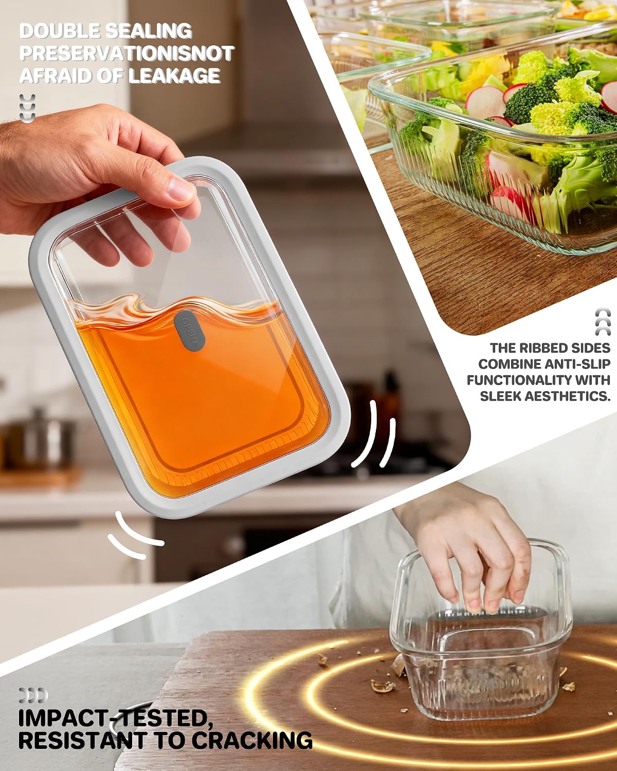 2-pak szklanych pojemników do  – Food Storage Meal Prep recenzja i cena