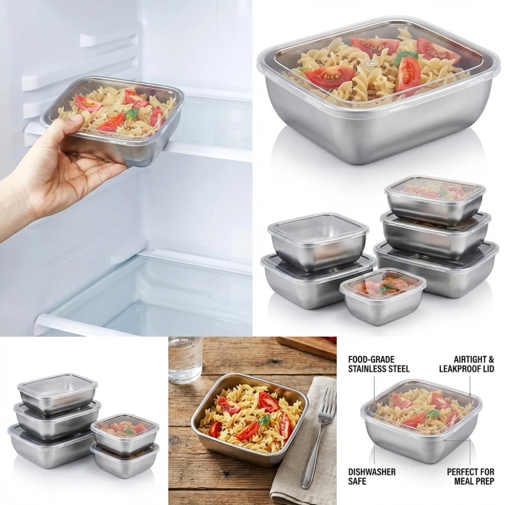 6 SZT. Pojemników na żywność z – Food Storage Bowls recenzja i cena