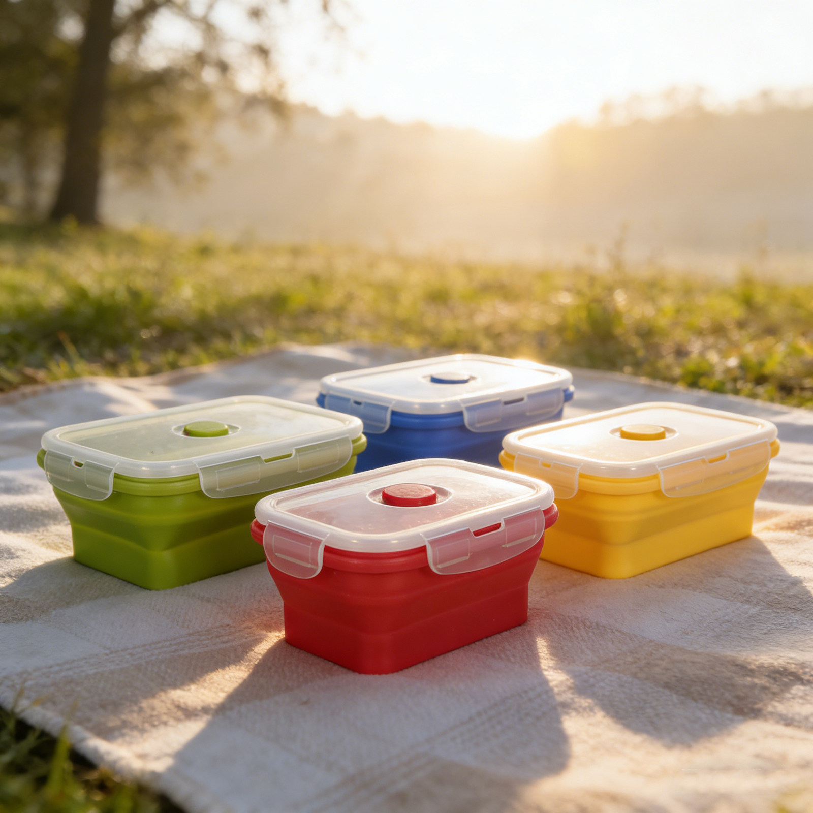 4 sztuki składanych pojemników – Food Storage Home recenzja i cena