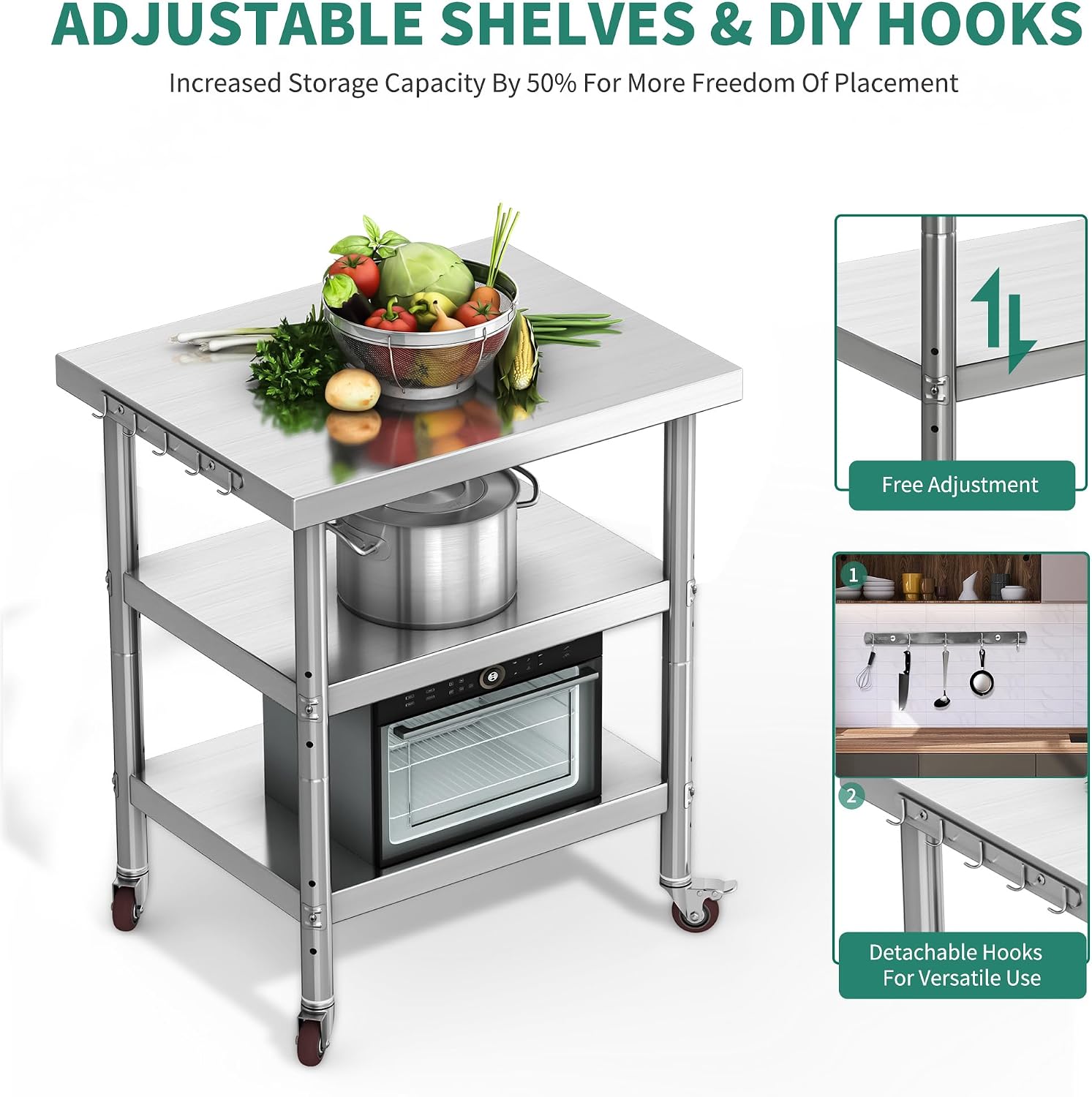 Stół do przygotowywania żywnoś – Food Storage On Wheels recenzja i cena