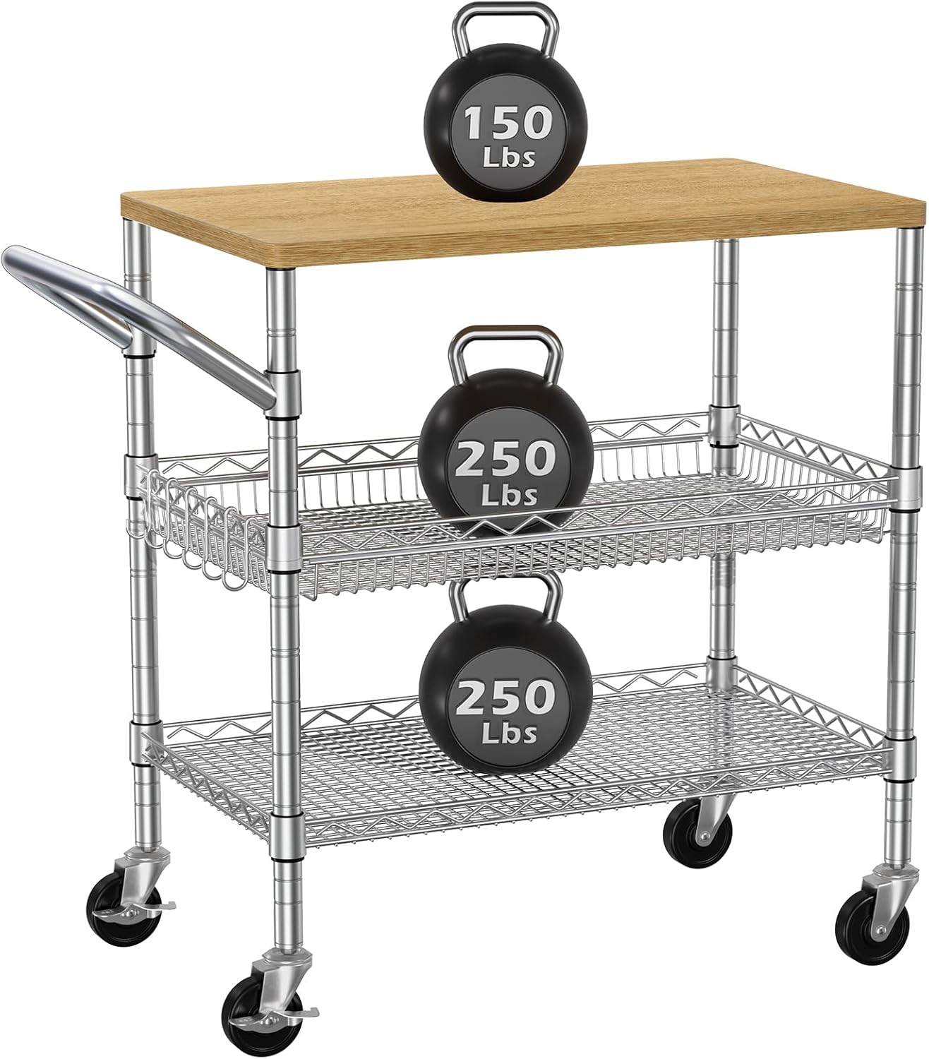 Trzypoziomowy wózek kuchenny n – Food Storage On Wheels recenzja i cena