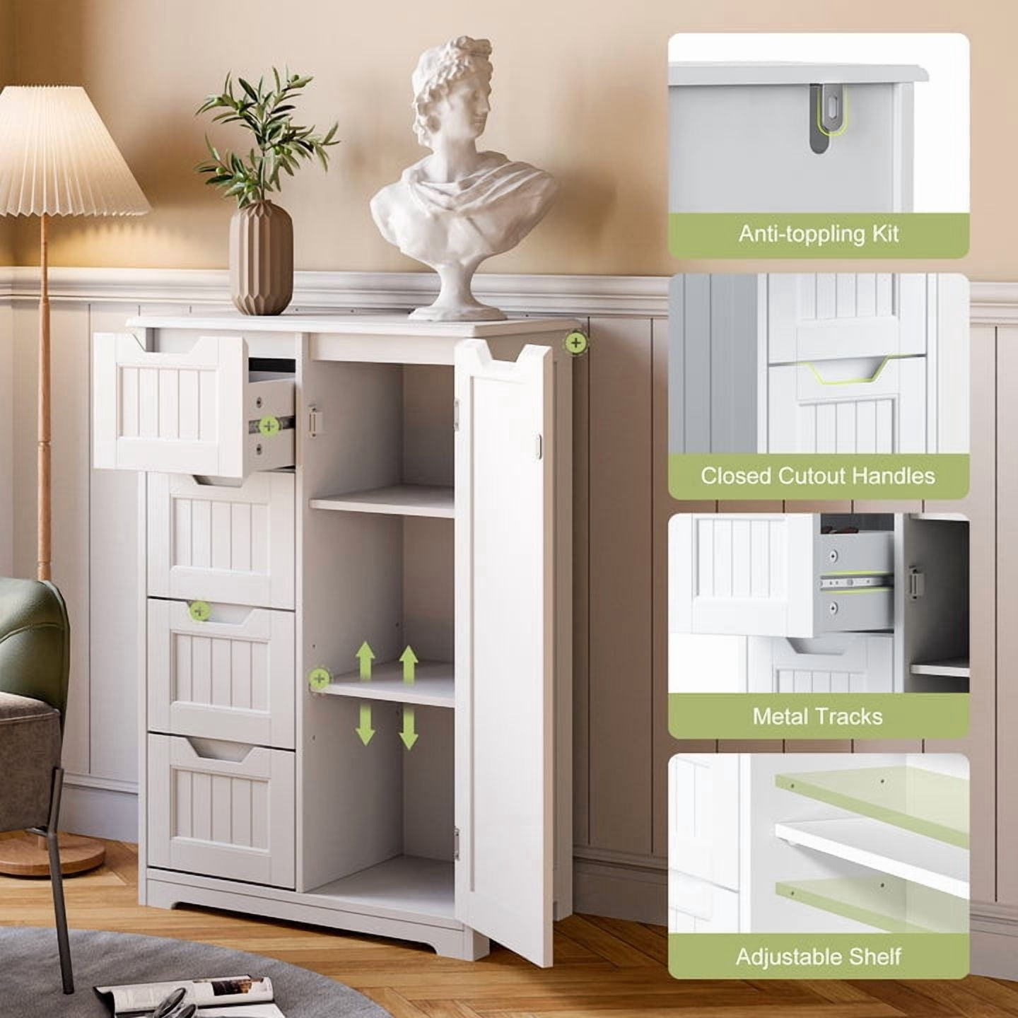 Drewniana szafka łazienkowa o  – Food Storage Utensils recenzja i cena